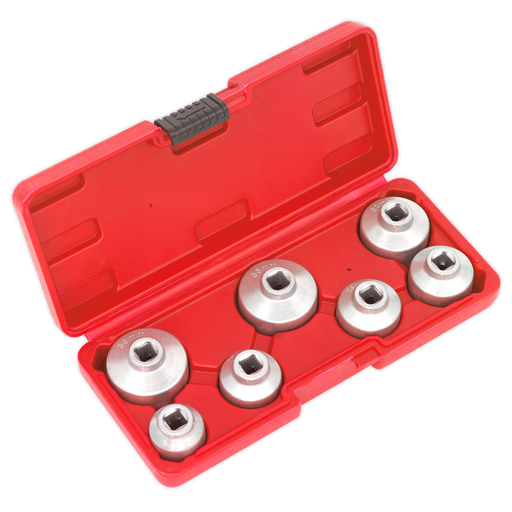 Sealey - VS7008 Oil Filter Cap Wrench Set 7pc Vehicle Service Tools Sealey - Sparks Warehouse