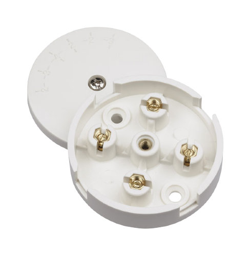 Scolmore WA070 - 5A Junction Box Selective Entry 4 Terminal – White Essentials Scolmore - Sparks Warehouse