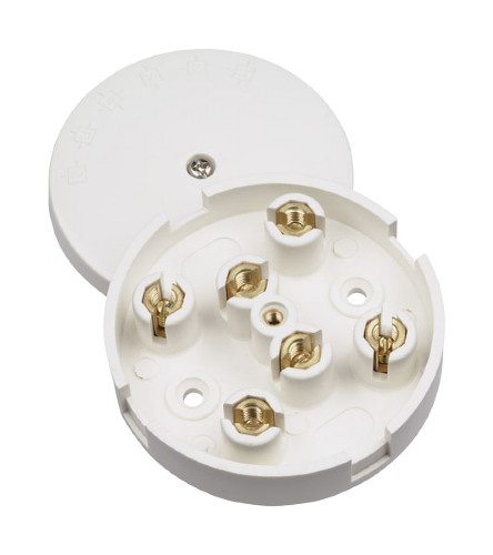 Scolmore WA073 - 20A Junction Box Selective Entry 6 Terminal – White Essentials Scolmore - Sparks Warehouse