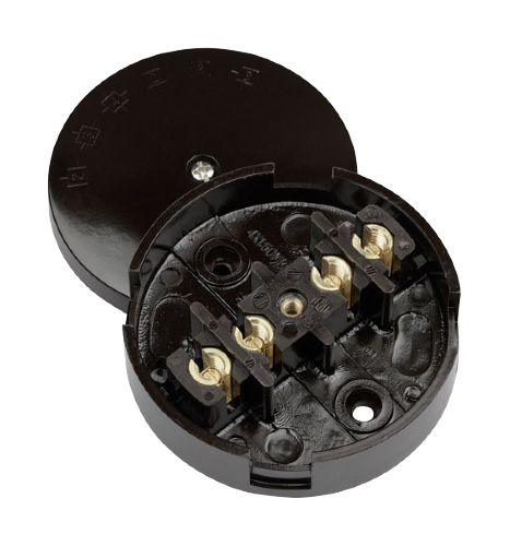 Scolmore WA076 - 20A Junction Box Selective Entry 4 Terminal – Brown Essentials Scolmore - Sparks Warehouse