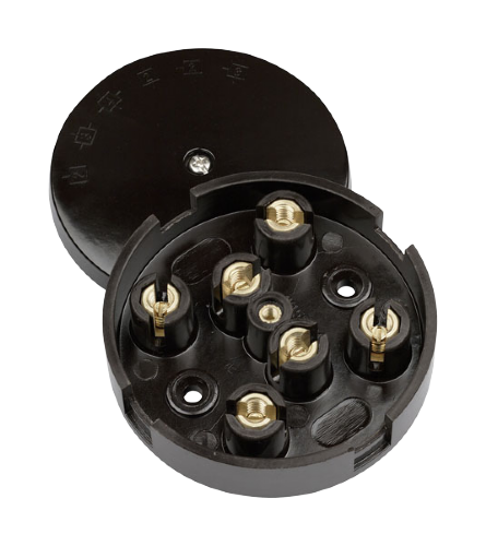 Scolmore WA078 - 20A Junction Box Selective Entry 6 Terminal – Brown Essentials Scolmore - Sparks Warehouse