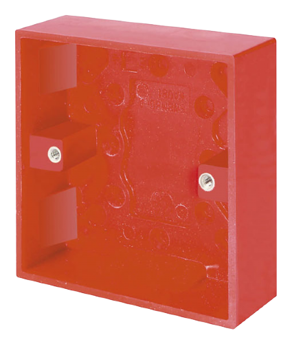 Scolmore WA081RD - 1 Gang 25mm Deep Surface Pattress Box - Red Essentials Scolmore - Sparks Warehouse