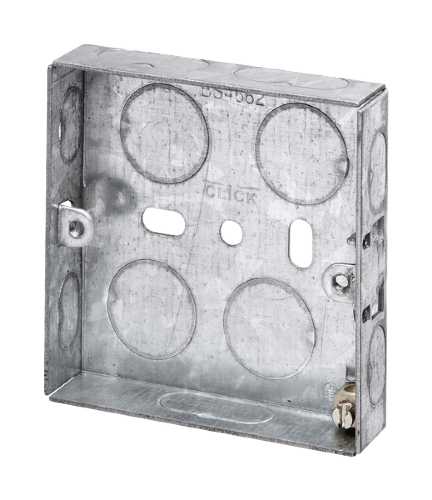 Scolmore WA092 - 1 Gang 16mm Deep Galvanised Steel K.O. Box Essentials Scolmore - Sparks Warehouse