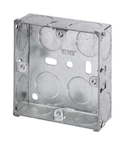 Scolmore WA093 - 1 Gang 25mm Deep Galvanised Steel K.O. Box Essentials Scolmore - Sparks Warehouse