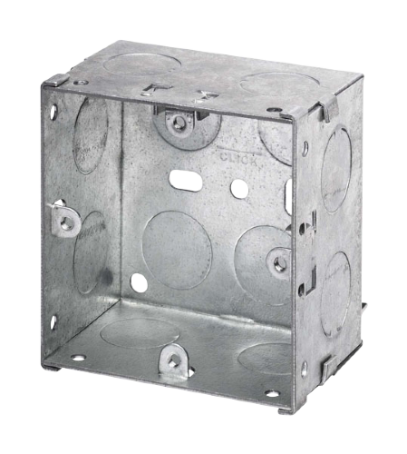 Scolmore WA097 - 1 Gang 47mm Deep Galvanised Steel K.O. Box Essentials Scolmore - Sparks Warehouse