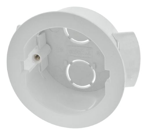 Scolmore WA108P - Round Ceiling 34mm Deep Dry Lining Box Essentials Scolmore - Sparks Warehouse