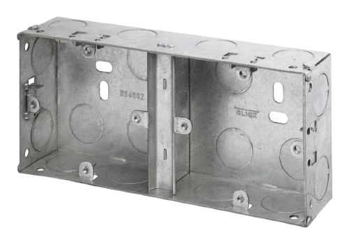 Scolmore WA370 - 1 + 1 Dual Accessory Box - for Deco Range - 35mm Deep Essentials Scolmore - Sparks Warehouse