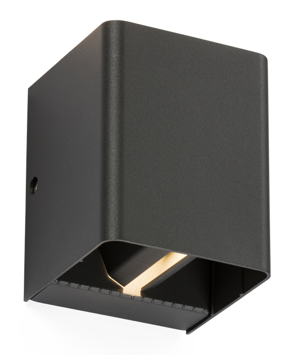 Knightsbridge WAD12AA 230V IP65 2 x 6W LED Adjustable Up and Down Wall Light Anthracite- 3000K KB Knightsbridge - Sparks Warehouse