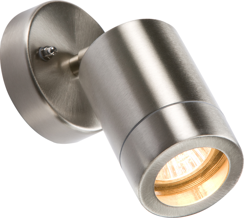 Knightsbridge WALL3L IP65 LightWEIGHT Stainless Steel Adjustable GU10 35W Fitting KB Knightsbridge - Sparks Warehouse