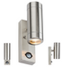 Knightsbridge WALL4LSS 230V IP44 2 X GU10 Stainless Steel UP/Down Wall Light - PIR Outdoor Wall Light Knightsbridge - Sparks Warehouse