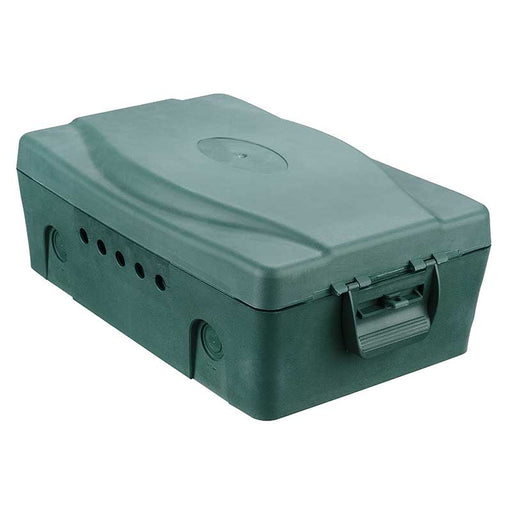 BG WBXG MASTERPLUG IP54 Weatherproof Box -  5 Cable Outlets & 2 Gland Points - Green - BG - Sparks Warehouse
