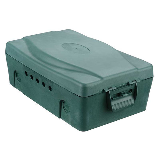BG WBXG MASTERPLUG IP54 Weatherproof Box - 5 Cable Outlets & 2 Gland Points - Green - BG - Sparks Warehouse