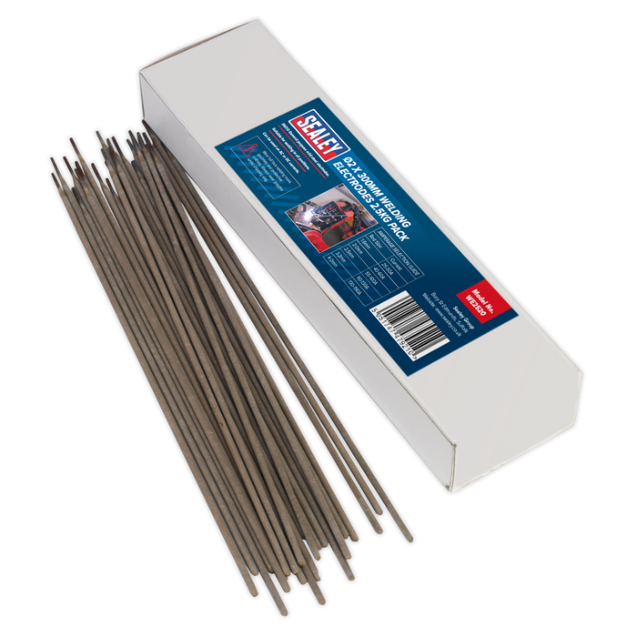 Sealey - WE2520 Welding Electrodes Ø2 x 300mm 2.5kg Pack Consumables Sealey - Sparks Warehouse
