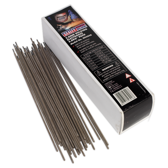 Sealey - WE5020 Welding Electrodes Ø2 x 300mm 5kg Pack Consumables Sealey - Sparks Warehouse