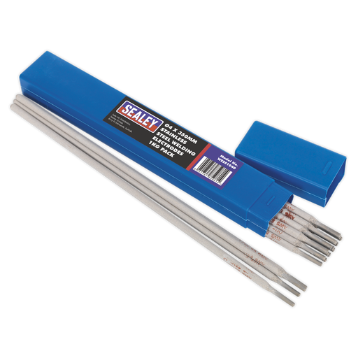 Sealey - WESS1040 Welding Electrodes Stainless Steel Ø4 x 350mm 1kg Pack Consumables Sealey - Sparks Warehouse