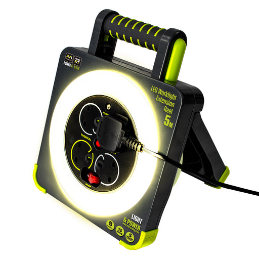 BG Masterplug WLU05134SL 5m Extension Reel + LED Worklight Extension BG - Sparks Warehouse