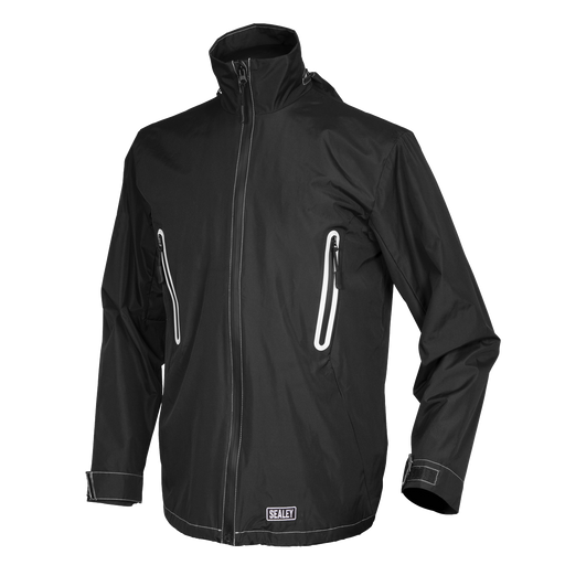 Sealey - WPHJ04 Heated Rain Jacket 5V - Extra-Large Janitorial, Material Handling & Leisure Sealey - Sparks Warehouse