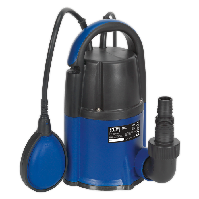 Sealey - WPL117A Submersible Water Pump Automatic Low Level 2mm 117L/min 230V Janitorial, Material Handling & Leisure Sealey - Sparks Warehouse