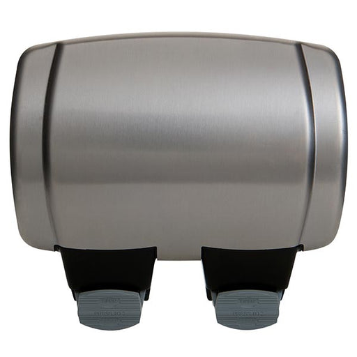 BG WPL22RCD Brushed Stainless Steel Outdoor Weatherproof Double RCD Socket IP66 - BG - Sparks Warehouse