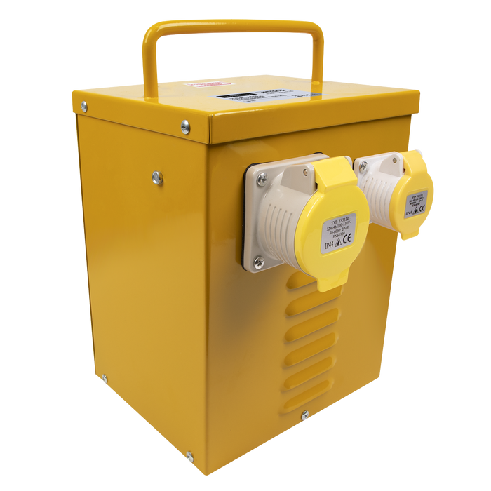 Sealey - WST5000MV/2 5kVA Portable Vented Transformer 16/32A Outlets Lighting & Power Sealey - Sparks Warehouse