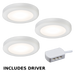 Knightsbridge UNDKIT3WWW 230V IP20 2.5W LED Dimmable Under Cabinet Lights in White - Pack of 3 – 3000K ML Knightsbridge - Sparks Warehouse