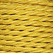 1.5mm Core Decorative Braided Fabric Flex  - 1 Metre Length  - YELLOW TWIST