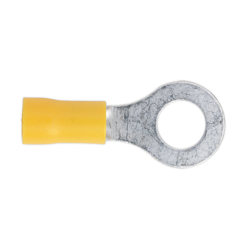 Sealey - YT20 Easy-Entry Ring Terminal Ø8.4mm (5/16") Yellow Pack of 100 Consumables Sealey - Sparks Warehouse