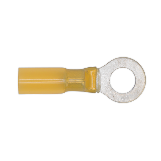 Sealey - YTSR2584 Heat Shrink Ring Terminal Ø8.4mm Yellow Pack of 25 Consumables Sealey - Sparks Warehouse