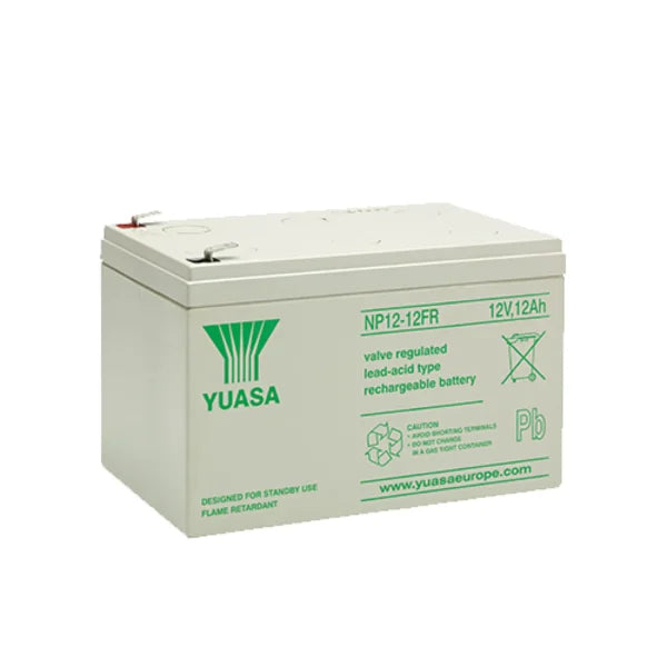 YUASA - NP12-12FR  YUASA BATTERY 12V 12AH VRLA FLAME RET