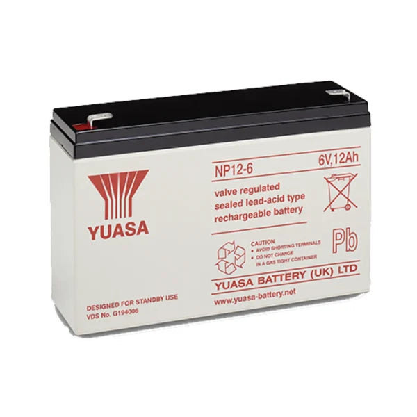 YUASA - NP12-6 YUASA BATTERY  6V 12AH VRLA
