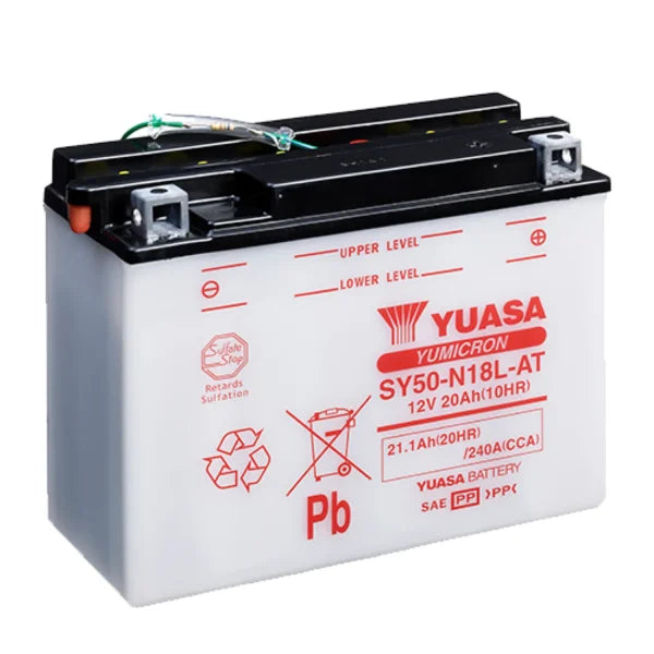 YUASA - SY50-N18L-AT(CP) YUASA BATTERY 12V 20AH WITH ACID