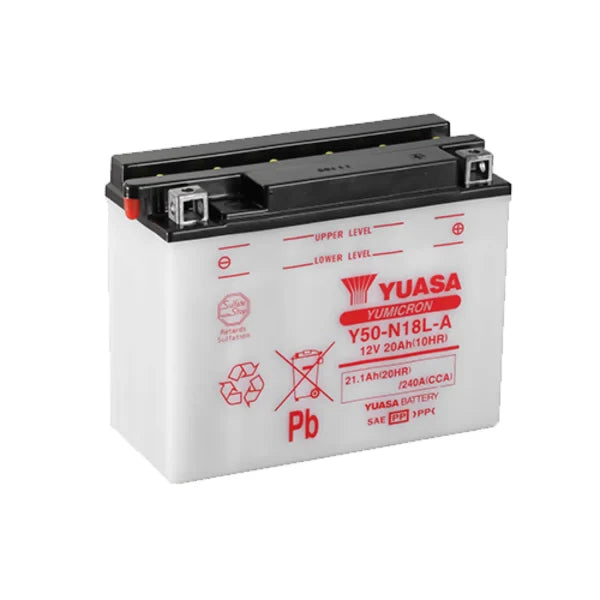 YUASA - Y50-N18L-A(CP) YUASA BATTERY 12V 20AH (520012FP)