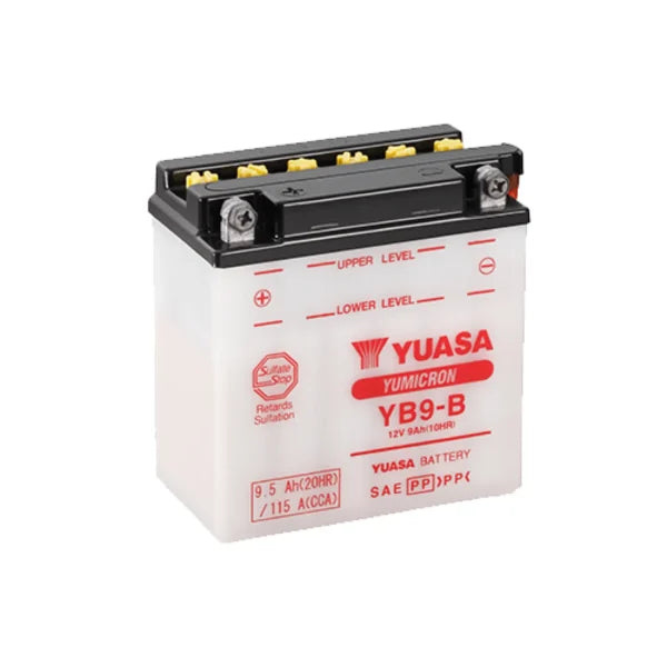 YUASA - YB9-B(CP) YUASA BATTERY 12V 9AH WITH ACID PACK