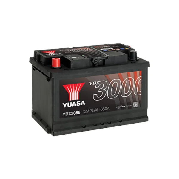 YUASA - YBX3086 YUASA BATT SEALED MF 12V 76AH 680CCA (086)