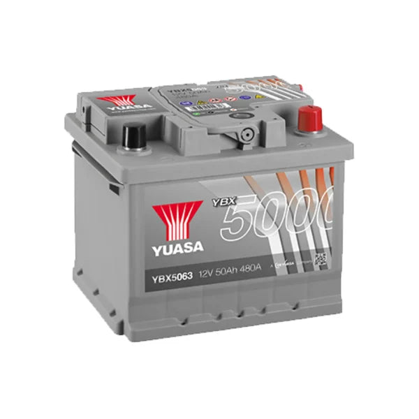 YUASA - YBX5063 YUASA BATTERY SILVER 12V 52AH 520CCA (063)