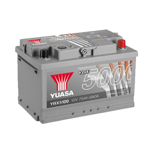 YUASA - YBX5100 YUASA BATTERY SILVER 12V 75AH 710CCA (100)