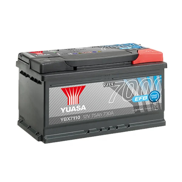 YUASA - YBX7110 YUASA BATT EFB S-S 12V 75AH 730CCA (110)