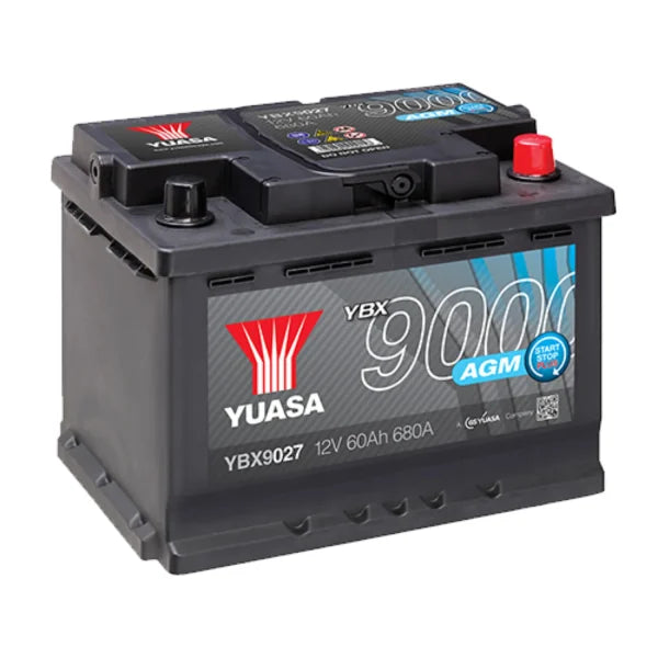 YUASA - YBX9027 YUASA BATT AGM S-S 12V 60AH 640CCA (027)