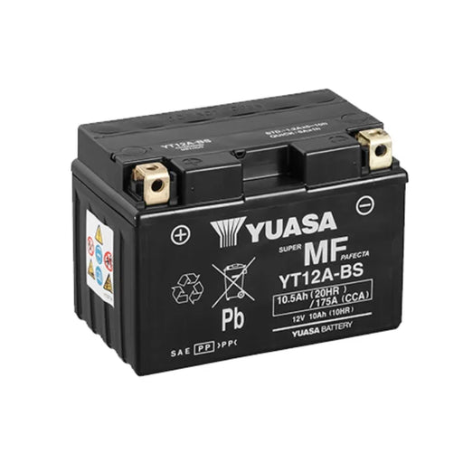 YUASA - YT12A-BS YUASA BATTERY 12V 10AH (YT12A-4,511901)