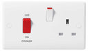 BG Nexus 871 45A Double Pole Cooker Control Unit 13A Switched Socket - BG - sparks-warehouse