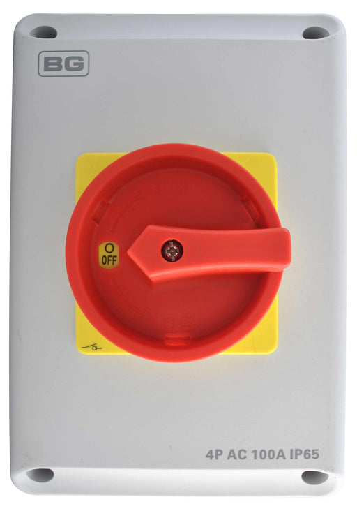 BG CPRSD4100 100A 4 Pole AC ROTARY ISOLATOR IP65 - BG - sparks-warehouse