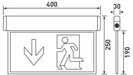 BG LEMDEM3 Exit Sign LED 3hrM 3W Slv - BG - sparks-warehouse