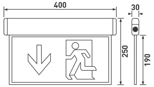 BG LEMDEM3 Exit Sign LED 3hrM 3W Slv - BG - sparks-warehouse
