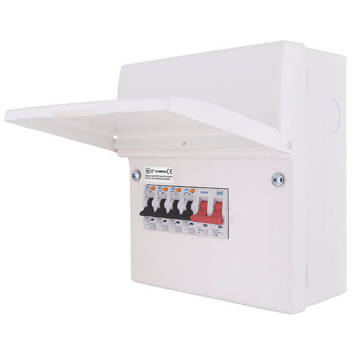 BG CFUSWP404 Metal Populated 4 Way Main Switch Consumer Unit - BG - Sparks Warehouse