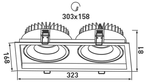 BG LKTMODDSGBL Dbl Gimbal Frame Blk - BG - sparks-warehouse