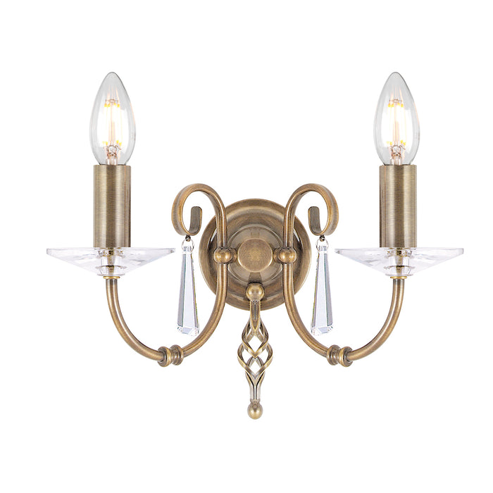 Elstead - AG2 AGED BRASS Aegean 2 Light Wall Light - Aged Brass - Elstead - Sparks Warehouse