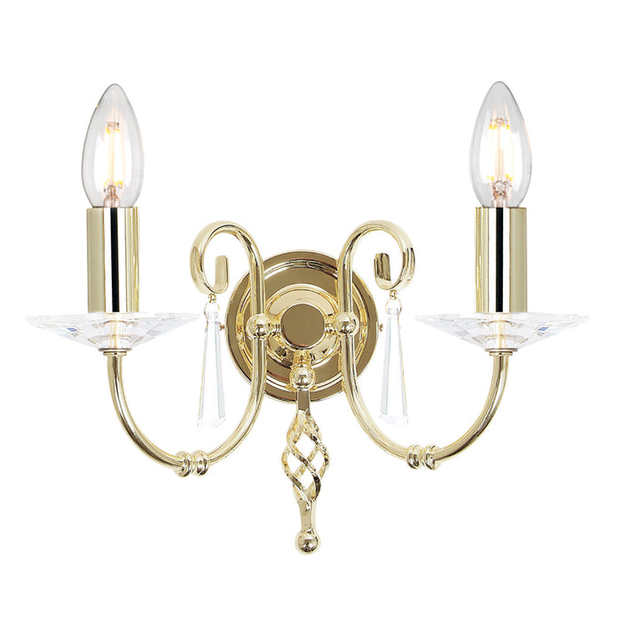 Elstead - AG2 POL BRASS Aegean 2 Light Wall Light - Polished Brass - Elstead - Sparks Warehouse