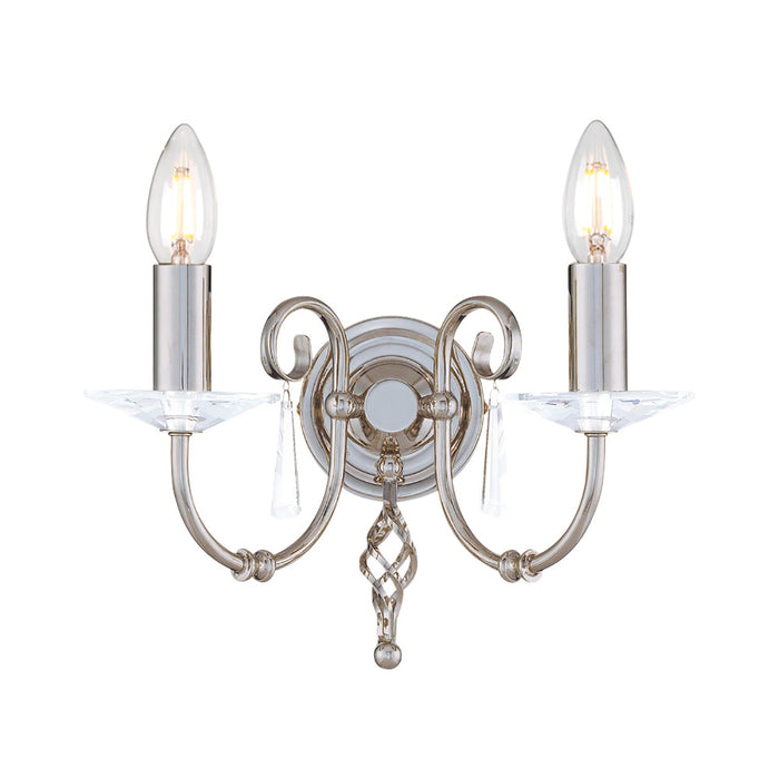 Elstead - AG2 POL NICKEL Aegean 2 Light Wall Light - Polished Nickel - Elstead - Sparks Warehouse