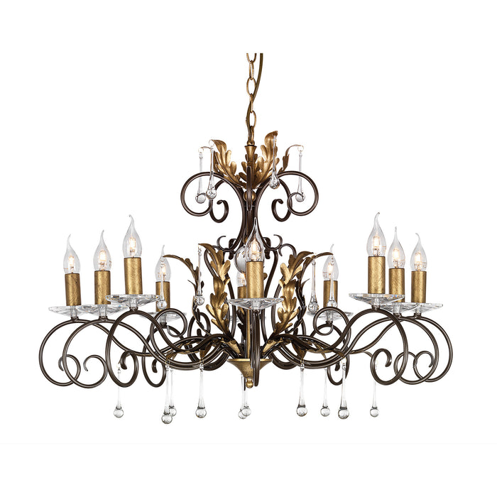 Elstead - AML10 BRONZE Amarilli 10 Light Chandelier - Bronze/Gold - Elstead - Sparks Warehouse