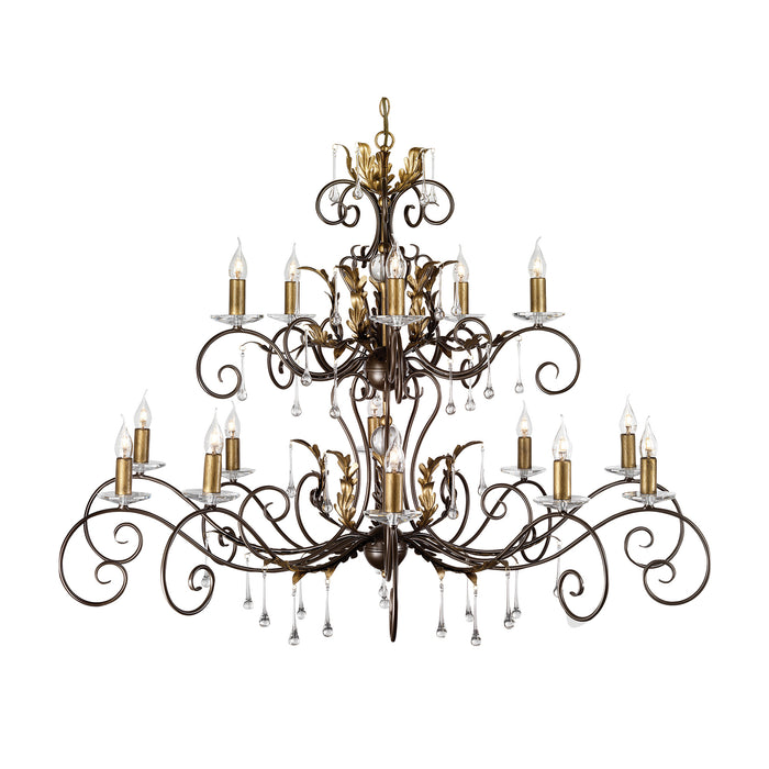 Elstead - AML15 BRONZE Amarilli 15 Light Chandelier - Bronze - Elstead - Sparks Warehouse